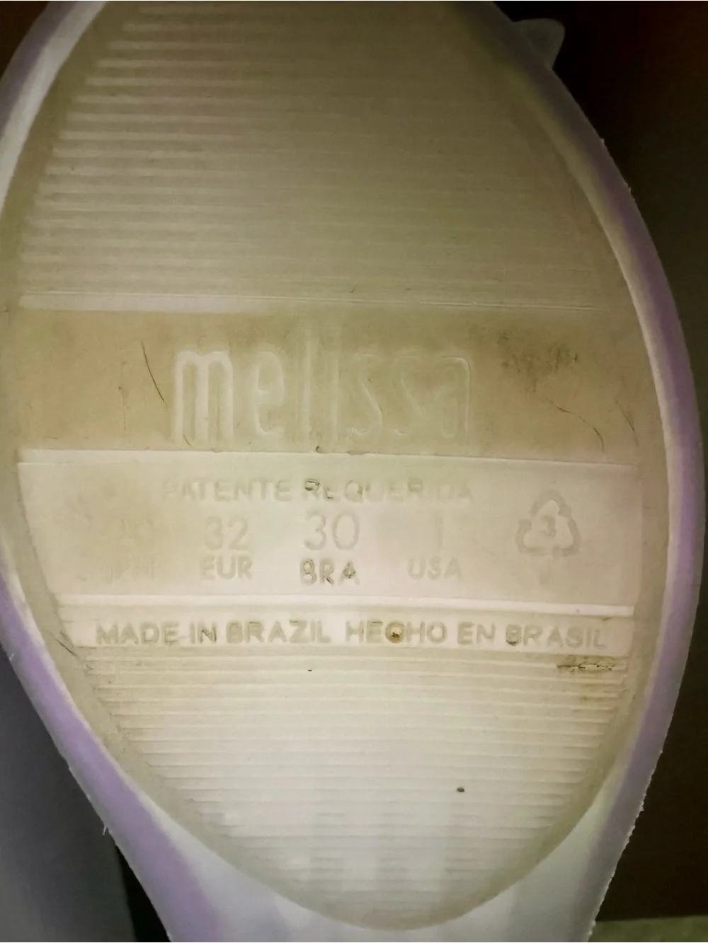 Mel by Melissa Jelly Flats Lilac Butterfly Bow Toddler Size 1